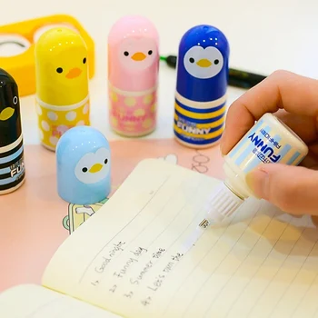 

Kawaii Plastic Correction Fluid Corrector Tape Creative Correction Tape Office School Supplies Cute Stationery Novelty Chick