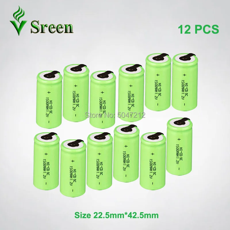 NI-CD 1500mAh 1 2 V SC аккумуляторная батарея DIY to Subc перезаряжаемые пакеты батарей