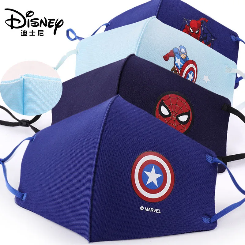 

4pcs/set Disney Marvel Spiderman Children's Face Maks Marvel Frozen sponge Anti-Dust Protective Maks for boys girls toys 3-12Y