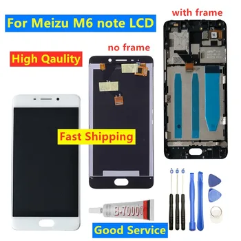 

5.5" LCD Display For Meizu M6 Note M721H LCD Display touch Screen Replacement with Frame For Meizu M6 Note Screen Assembly