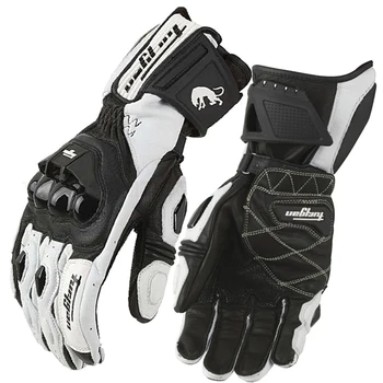 

Genuine Leather Gloves Furygan AFS18 Motorcycle Gloves Full Finger Racing Gloves Long Knight Carbon Fiber Drop Protection Gloves