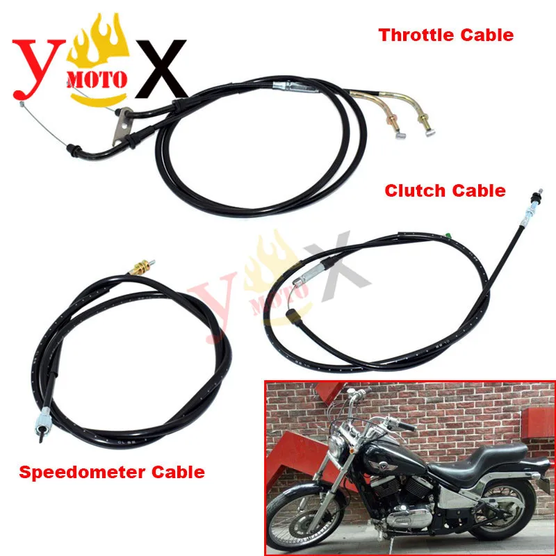 VN400/800 Touring Мотоцикл сцепления кабель провода/дроссельной заслонки масла линии/Кабель спидометра для Kawasaki VN Vulcan 400 800 VN400 VN800 - Цвет: 4pcs Set Cable