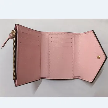 

218# wallet women's 9 color fashion designer short wallet clip women's Leather Wallet classic single zipper pocket ladies purse