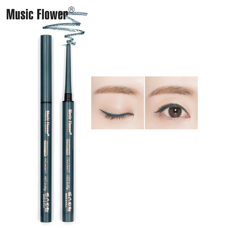 Music flower eyeliner pencil 13 colors white green blue black waterproof long lasting rotary matte gel eyeliner MU022 Music flower eyeliner pencil 13 colors white green blue black waterproof long lasting rotary matte gel eyeliner MU022
