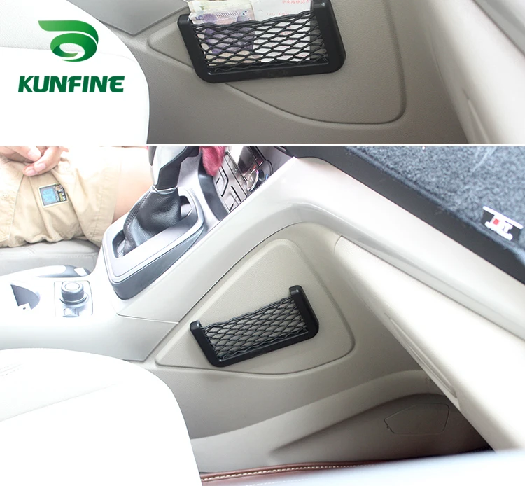 Car Multifunctional Phone Storage Net String Bag Phone Holder Ticket Pocket H