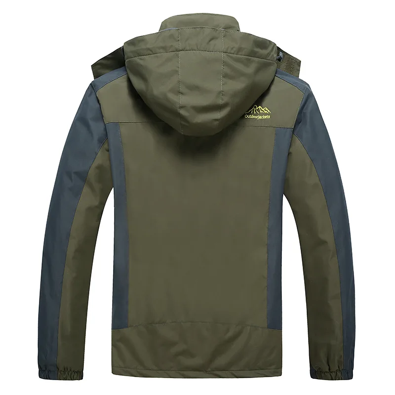 Plus Size 6XL, 7XL, 8XL Casual Jacket Mens Hooded Polar Fleece Waterproof Military Outerwear  Autumn Hiking Windbreaker men