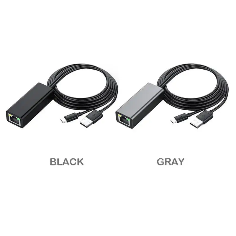 1 м Micro USB Ethernet адаптер 100 м LAN Карта Micro USB в RJ45 конвертер 2 в 1 Многофункциональный видео кабель для Chromecast tv Stick