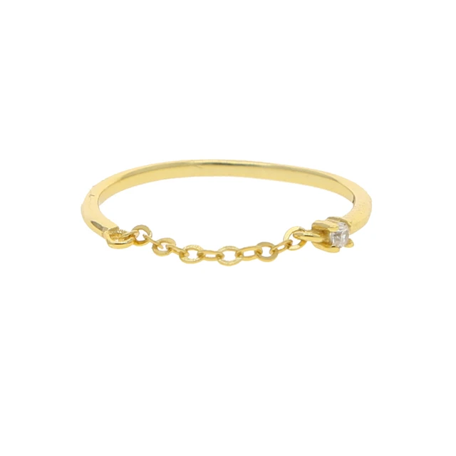 Tiny Star Ring, Dainty Stackable Rings, Gold Minimal Rings Gold Vermeil / 5