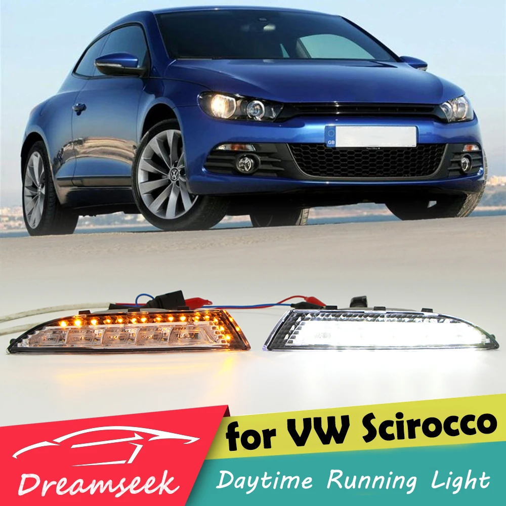 LED para VW Scirocco 2010 2011 2013 Luz de circulación diurna con luz de señal de giro| | - AliExpress