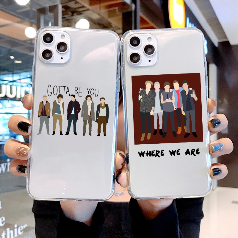 

History One Direction transparent soft TPU Case For iPhone12 XR XS Max 7 8 6S Plus 5S XR 11Pro MAX SE XR Cover