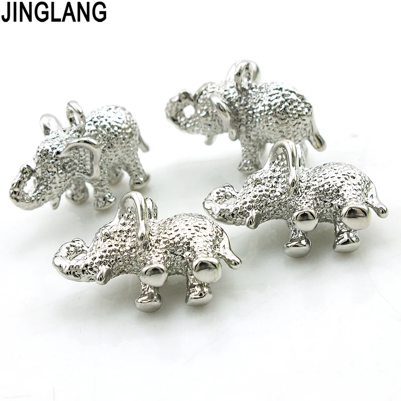 JINGLANG Подвески Маленький слон Античные Серебряные Изготовление DIY тибетское