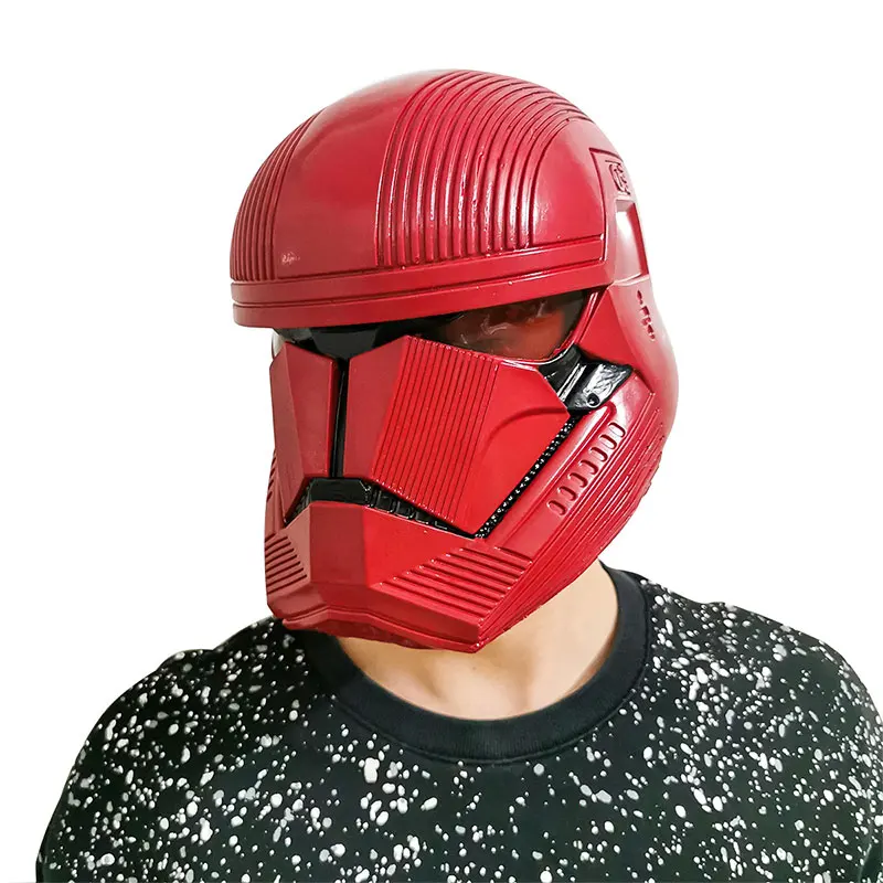 Gray Film Star Wars 9 The Rise Of Skywalker Cosplay Mask Helmet Darth Vader Kylo Ren Adult Woman Stage Perform Emulsion Headdress - Color: Gray