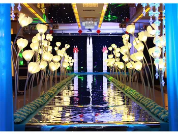 

6PCS 5 Head S-Shaped Flower Buds Lead Petal T Stage Wedding Light For Wedding/Welcome Area Decoration