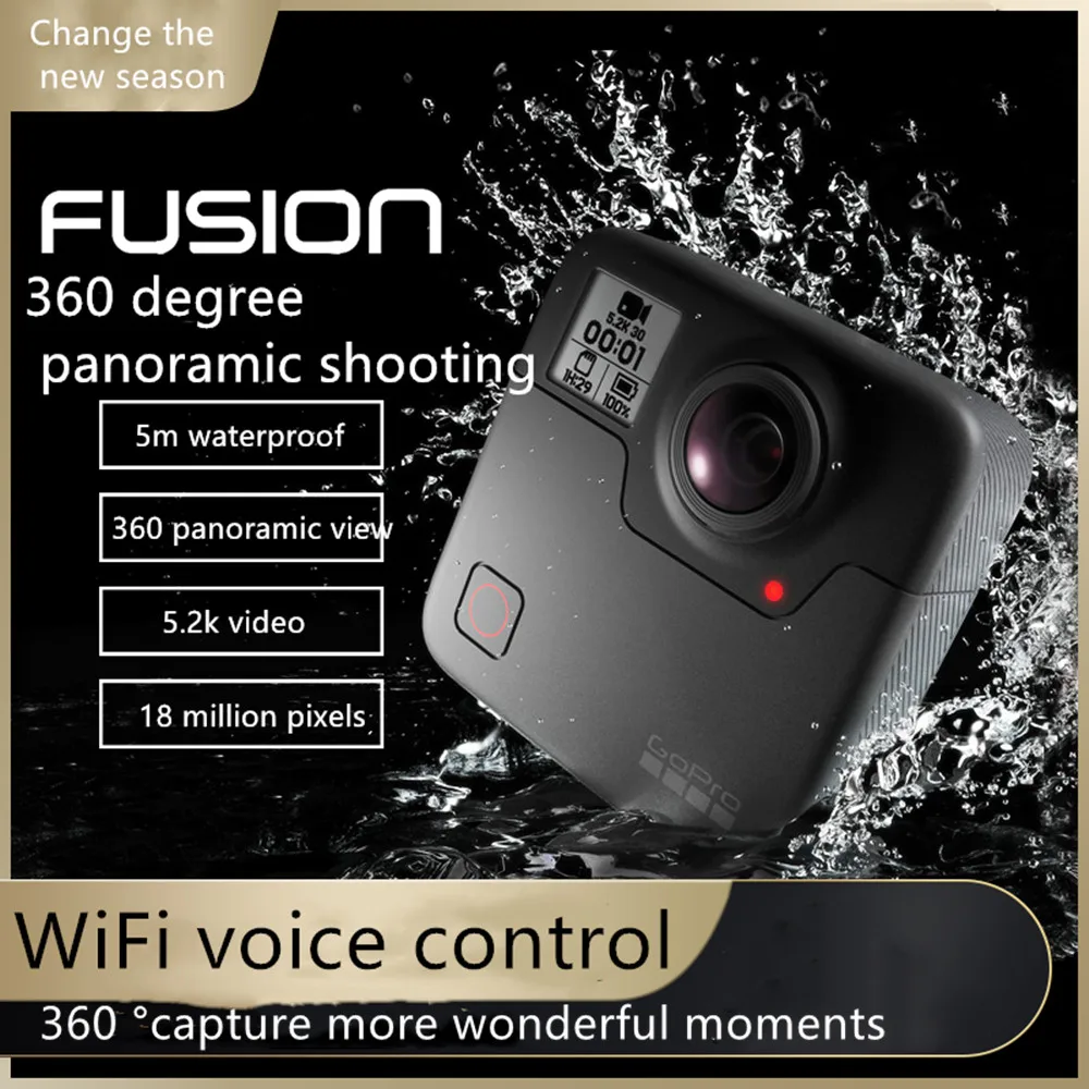 GoPro fusion 360 ° всенаправленная съемка профессиональная спортивная камера 5 2 k
