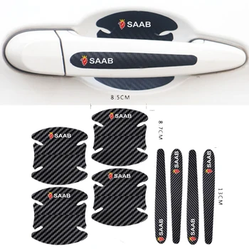 

4pcs Car door Handle Protection Film car Sticker For SAAB 9-3 9-5 93 9000 900 9-7 600 99 9-X Turbo Car Accessories Automobile