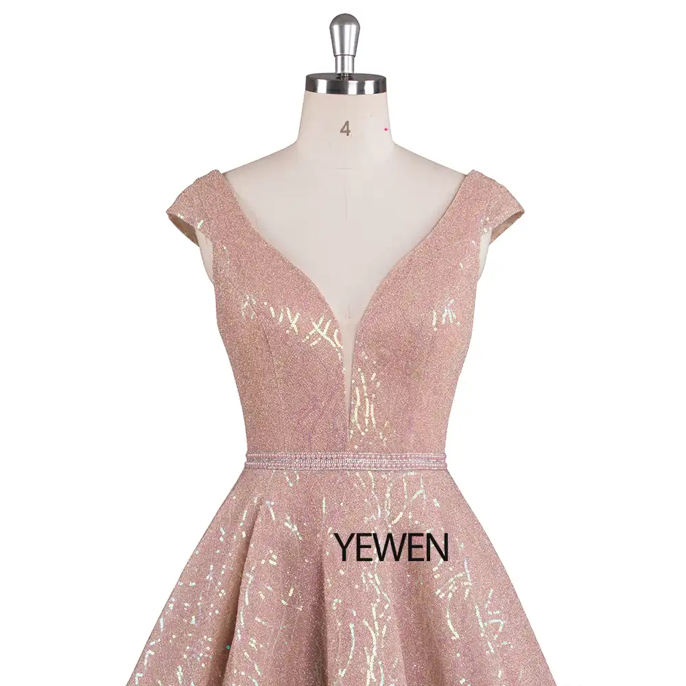 pink sequin homecoming dress