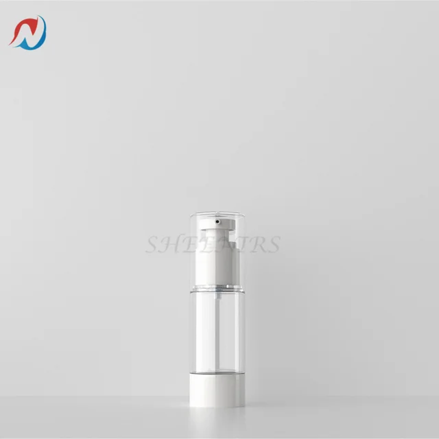 2pcs 15ml/30ml/50ml/80ml/100ml Airless Lotion Cream Pump Bottle Refillable Empty Clear Travel Containers Liquid Vacuum Press Jar 30ml