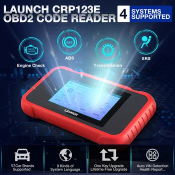 

LAUNCH X431 CRP123E OBD2 ENG ABS Airbag SRS AT Auto Diagnostic Tool OBDII Code Reader Scanner free update pk CRP123X CRP123