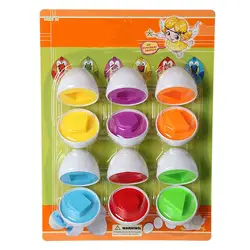6 шт. набор яиц для массажа, игрушки распознавание цвета, обучающая игрушка