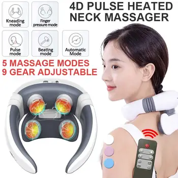 

Magnetic Pulse Neck Massager for Neck Pain Relief Health Care Relaxing Health Deep Tissue Cervical Massage Remote Control