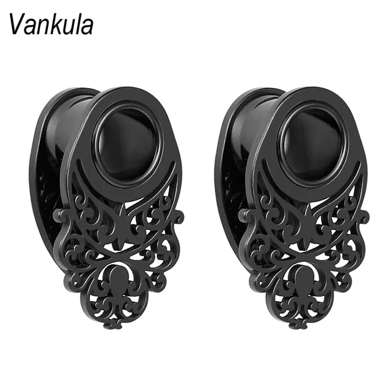 Vankula 2 шт. Новое поступление модные беруши туннель 316L Нержавеющая сталь ювелирные