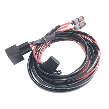 

Connecting 2 Car LED Work Light Wiring Harness With DT Connecter Waterproof Universal for Long Strip Light Off-road Spotlights