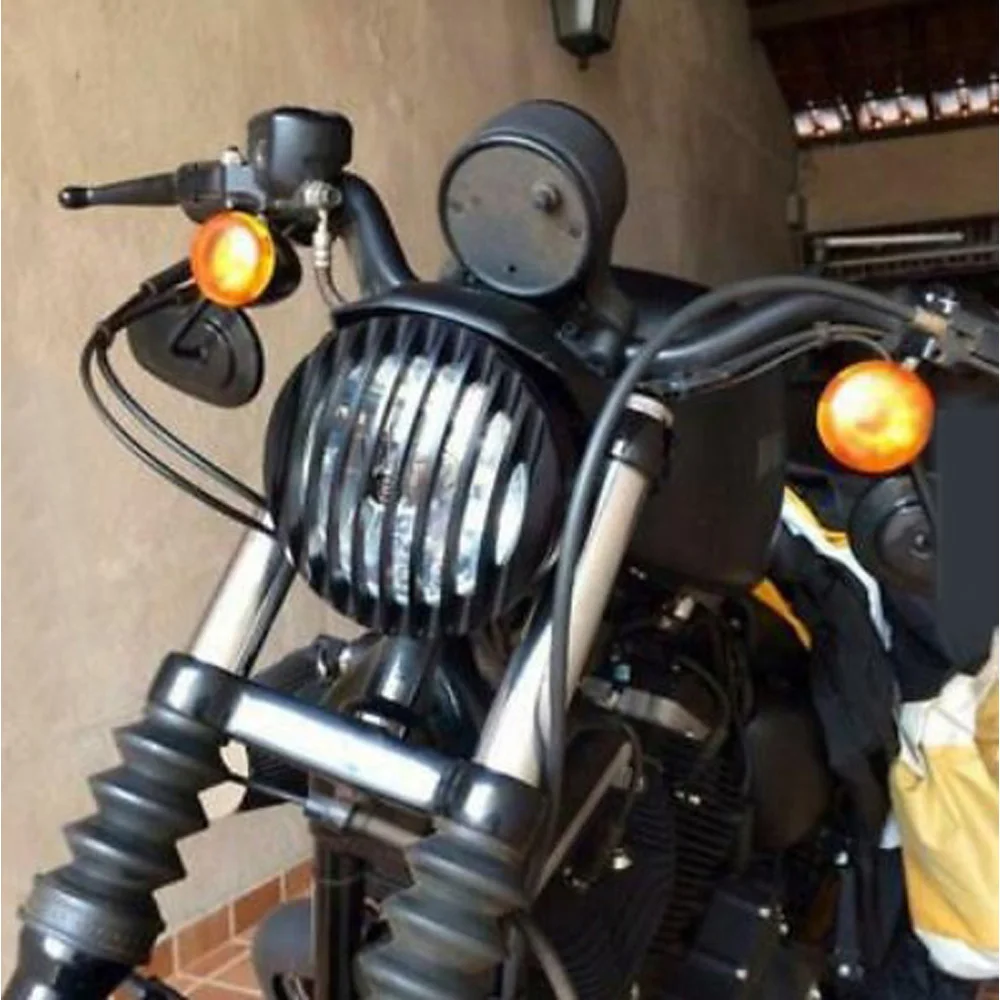 Черный индикатор крышки гриля фар для Harley Sportster XL 883 1200X48 портативные аксессуары
