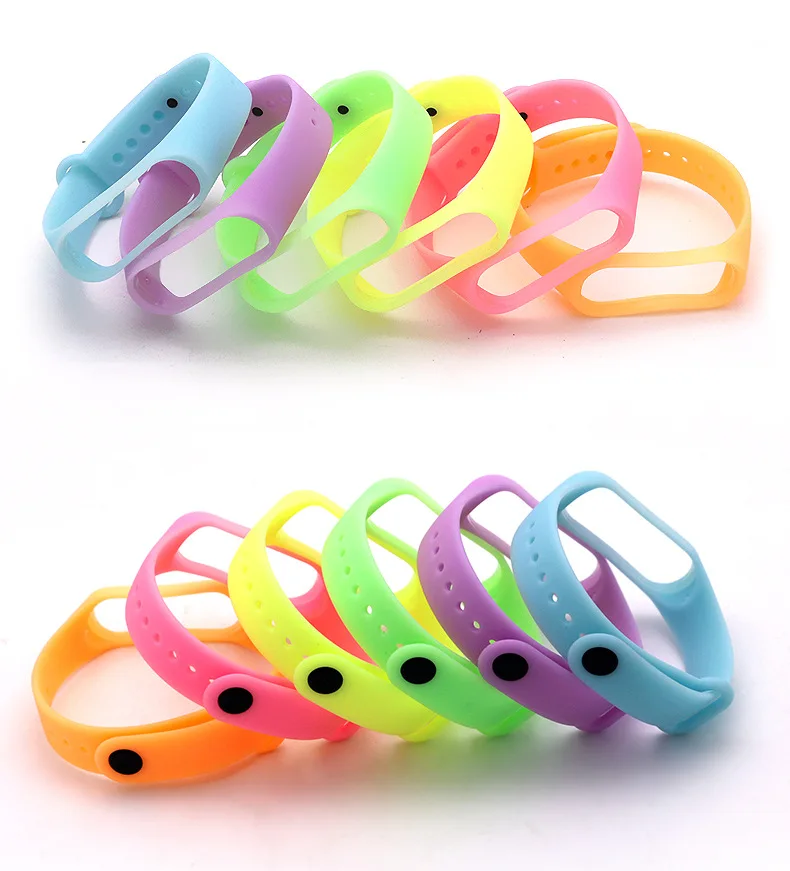 

Mi Band 4 Strap Luminous Mi Band3 Silicone Bracelet For Xiaomi Smart Watchband Accessories Sport Loop Colorful Night Light Bands