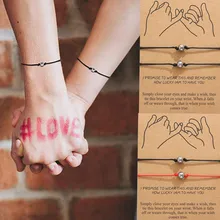 Bracelet en fil de cire tissé à la main, Simple, amoureux, amis, membres de la famille, appairage, Design parfait, livraison rapide