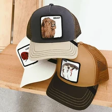 Новинка, бейсболки с вышивкой животных, для мужчин и женщин, высокое качество, Snapback, летняя, дышащая сетка, Gorras, унисекс, уличная одежда