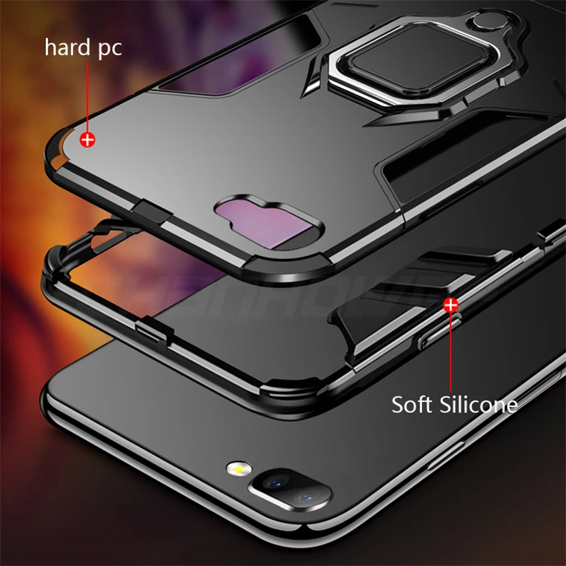 Противоударный чехол с защитой от падения для Redmi Note 4X 5 6 7 7A K20 Pro кольцом