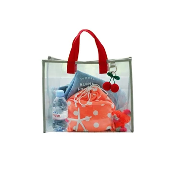 

Portable Transparent PVC Beach Bag Summer Casual Beach Tote