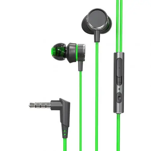 G15 наушники для телефона, проводные наушники с шумоподавлением, стерео наушники-вкладыши, аудио, компьютерная игровая гарнитура с микрофоном, наушники - Цвет: Зеленый