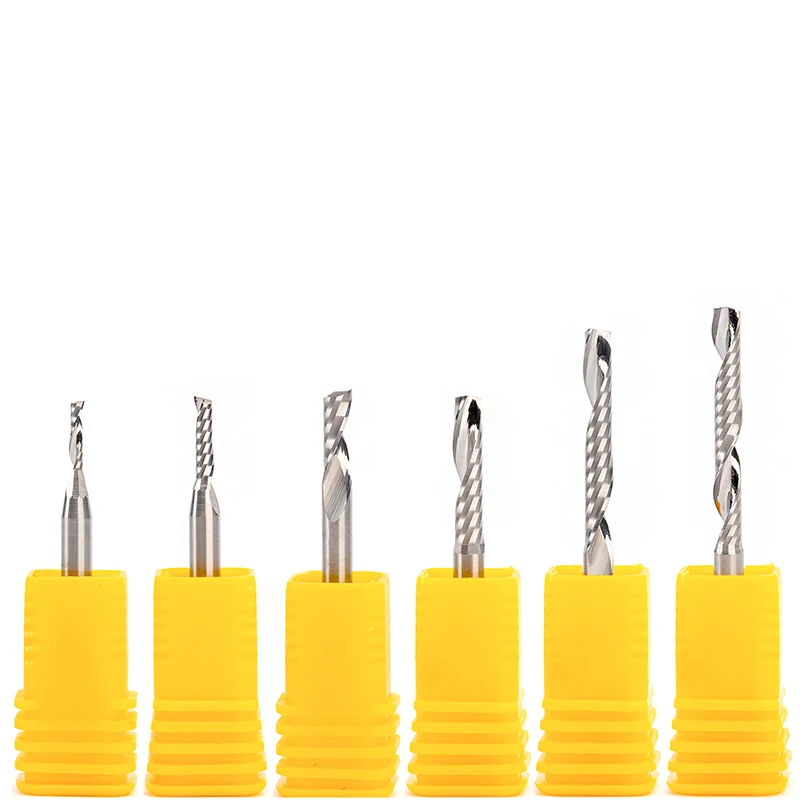3pcs a Single Flute Cnc Router Bit One Flute Spiral End Mills Carbide Milling Cutter Spiral Pvc Cutter 175mm X 12mm 22mm 28mm Milling Cutter Aliexpress