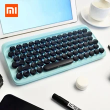 Xiaomi Lofree Dot Bluetooth механическая клавиатура система широкого использования зеленая ось 79 клавишная клавиатура светодиодный 4000 мАч Регулируемая яркость