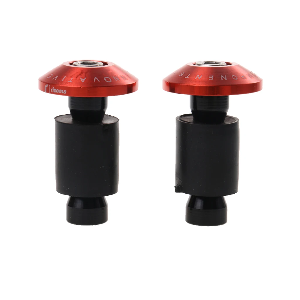 2PCS Billet Handlebar Grips Bar End Slider Cap for Motorcycle Dirt Bike Red