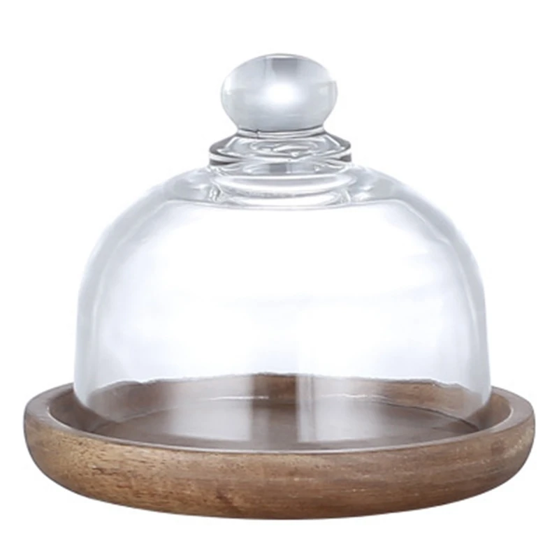 HOT-Multifunctional Mini Dessert Serving Stand Acacia Cake Dish