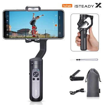 

Hohem iSteady X Stabilizer 3-Axis Handheld Gimbal Smartphone for iPhone11Pro/Max Android VS Zhiyun smooth x Vimble Sefie Stick
