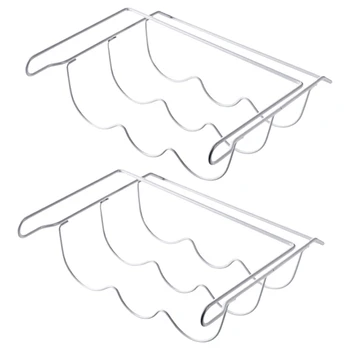 

HOT SALE 2Pcs Refrigerator Kitchen Rack Shelf Can Beer Wine Bottle Holder Rack Organizer Kitchen Storage Fridge Organizer Shelve