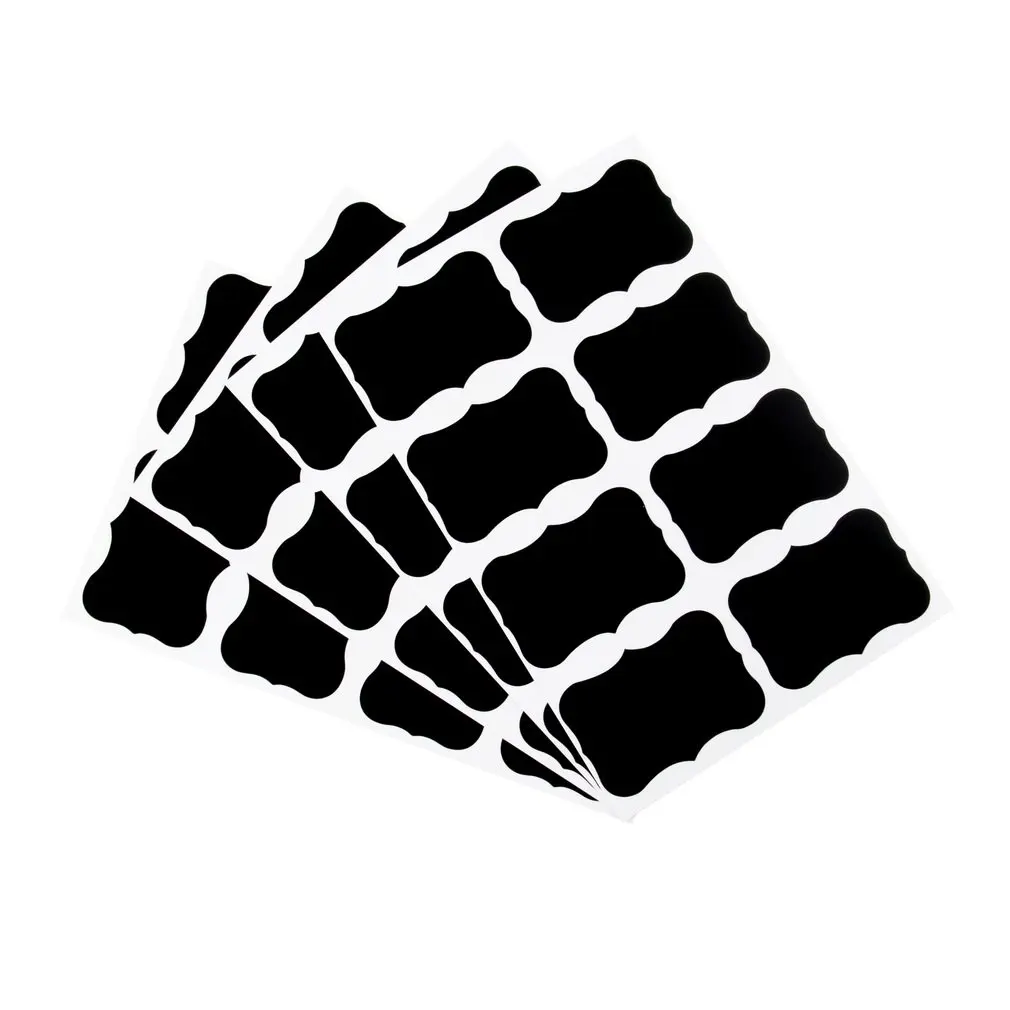 36 Pcs Chalkboard Blackboard Chalk Board Stickers Craft Kitchen Jar Labels 49 x 34mm Decoration Decals Tags | Дом и сад
