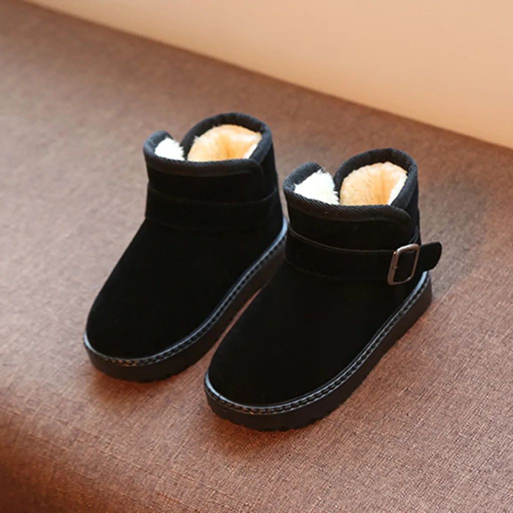 Zapatos para Ni/ñas Peque/ñas Botas Ni/ños Moda Ni/ños Ni/ñas Gruesa Nieve Zapatos Casuales para Ni/ños Botines Impermeables Botas De Nieve Gruesas De Invierno