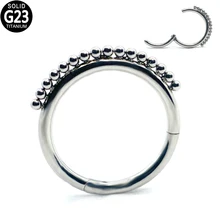 G23 sfera di titanio incernierato cerchio setto Clicker naso segmento anello capezzolo orecchio cartilagine elica labbro perno naso Piercing gioielli