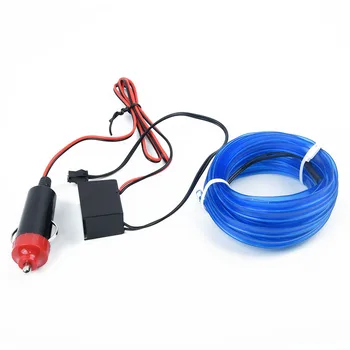 

Car Truck Decoration Strip Blue LED Fiber Optic Interior Ambient Lamp Car Door Center Console Decor Light 4M Atmosphere Light