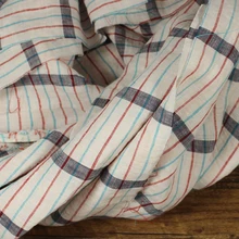 Качественная льняная ткань высокого класса светильник в розовую полоску tissu рубашка, юбка и платье ткани