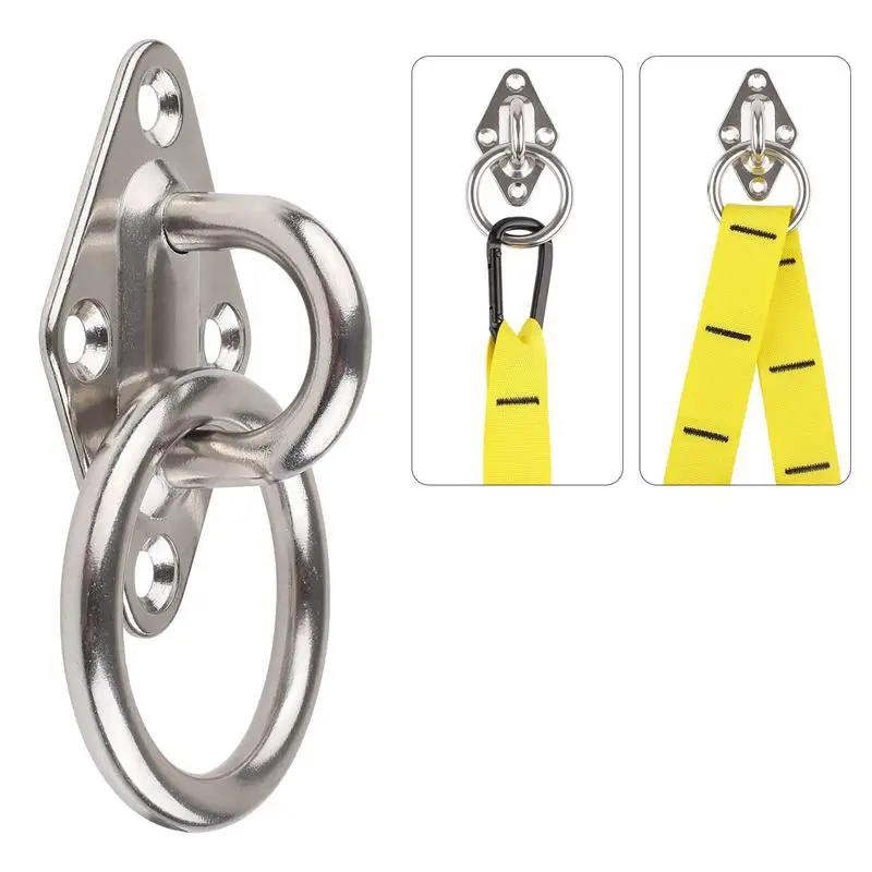 

ABUI-80Mmx50Mm Mounting Hook For Wall Or Ceiling With Round Ring Stainless Steel - Bracket / Attachment For Sling Trainer, Hammo