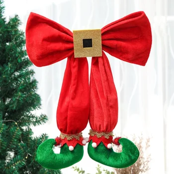 

Elf Legs Hanging Decor Christmas Tree Bow Elf Boots Pendant Xmas Tree Hanging Ornament Home Decor OCT998