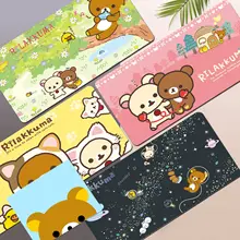 Tamanho bonito do mousepad do jogo do computador da pele feita sob encomenda do urso de rilakkuma para a esteira deak do teclado da almofada do rato para o cs go lol