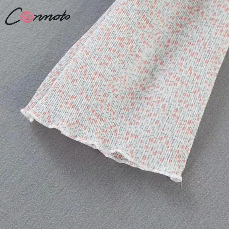 Conmoto женские шифоновые топы и блузки с цветочным принтом Boho осень зима шикарная водолазка с расклешенными рукавами плиссированная рубашка Blusa