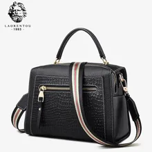 LAORENTOU Новая женская кожаная сумка модные женские сумки из воловьей кожи Большая вместительная сумка женская кожаная сумка через плечо черная