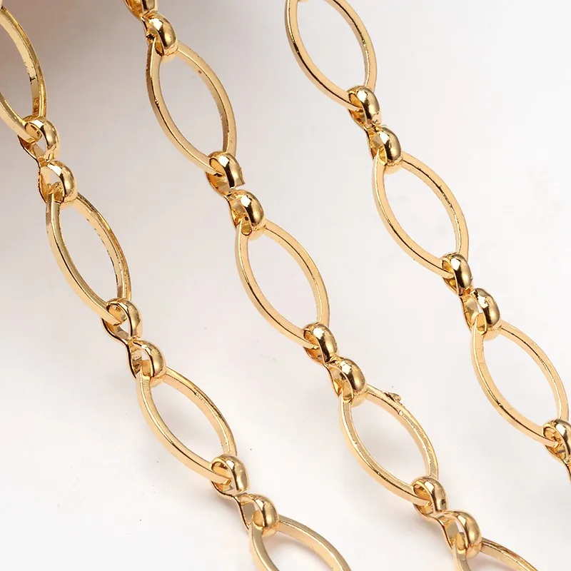 

10m/Roll Brass Handmade Chains with Spool Unwelded Golden Silver Color Jewelry Making Accessories Chains